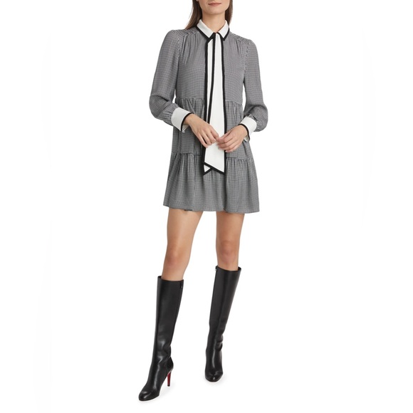 Alice + Olivia Dresses & Skirts - NWT $550 Alice + Olivia Carol Houndstooth Tieneck Minidress